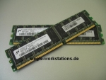 Kit 2 GB (2x 1GB) Micron PC2700U ECC RAM MT18VDDT12872AG