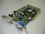 Nvidia Quadro FX 500 Grafikk./128 MB/AGP/VGA + DVI