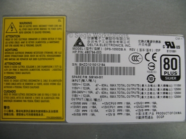 Netzteil HP z800 P/N 480794-003, spare P/N 508149-001 1250 watts für HP z800 Workstation