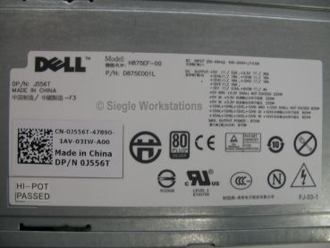 Netzteil Dell T5500 P/N 0J556T Model H875EF-00 für Precision T5500 Workstation