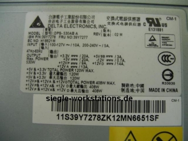 Netzteil IBM Intelli Z Pro 6223 FRU 39Y7277 für IBM Intellistation Z Pro 6223 Workstation