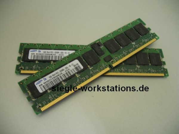 Kit 2 GB (2x 1GB) Samsung PC2-3200R ECC reg. RAM, M393T2950BZ0