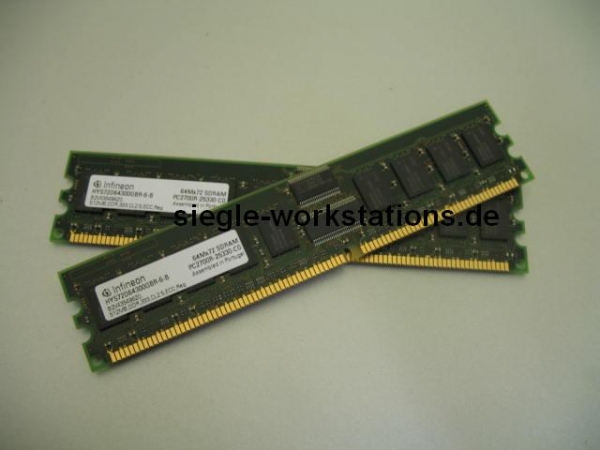 Kit 1 GB (2x 512 MB) Infineon PC2700R ECC reg. RAM, HYS72D64300GBR