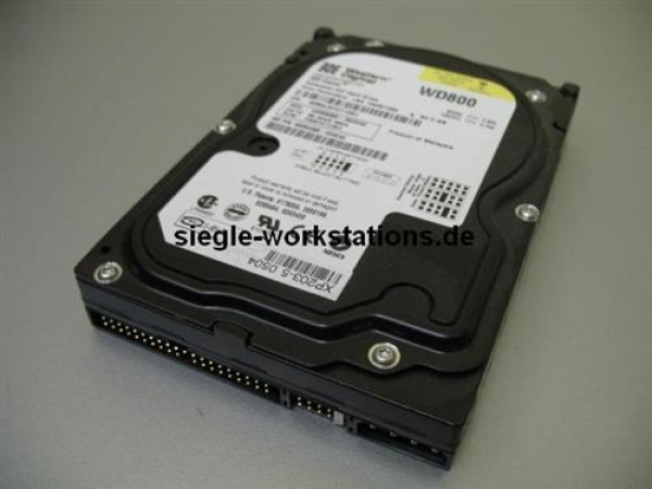 80 GB WD Caviar WD800BB, 7200 upm IDE HDD