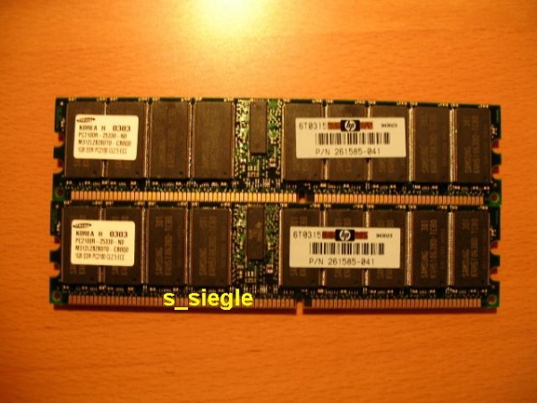 Kit 2 GB (2x 1GB) Samsung PC2100R ECC HP P/N 261585-041