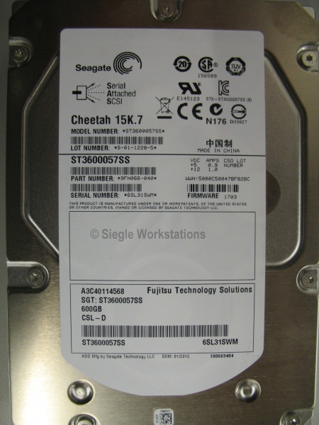 600 GB Seagate ST3600057SS Fujitsu P/N  A3C40114568 15K SAS HDD 8,89cm (3,5 Zoll)