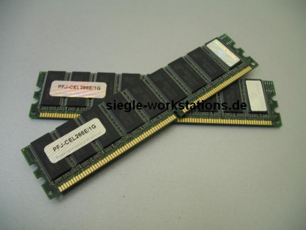 Kit 2 GB (2x 1GB) Princeton PC2100U ECC RAM PFJ-CEL266E/1G