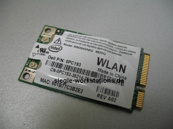 WLAN Card Dell  P/N 0PC193 Intel Pro/Wireless