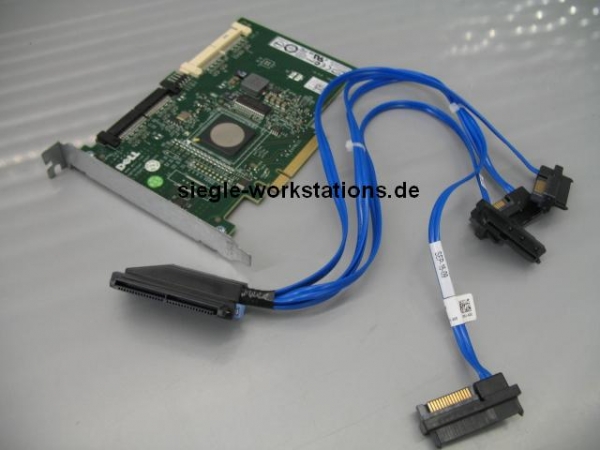 SAS RAID Controller Dell SAS 6iR P/N 0JW063 + 4-port SAS Kabel P/N 0P322X
