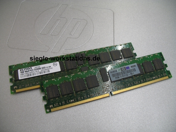 Kit 2 GB (2x 1GB) Elpida PC2-3200R ECC RAM HP P/N 345113-551